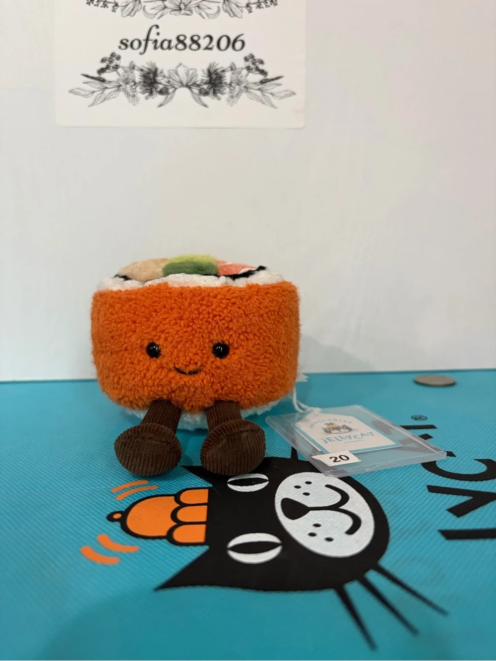 #020 AUTHENTIC NWT Jellycat Codhi Californian Roll Sushi- UK Exclusive!